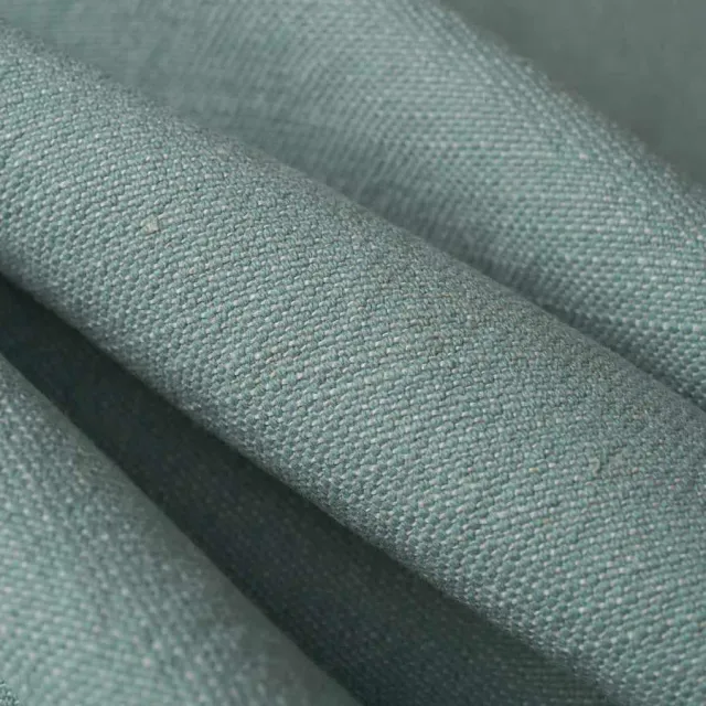 French General Ondine La Mer tissu ameublement indigo au mètre coton lin