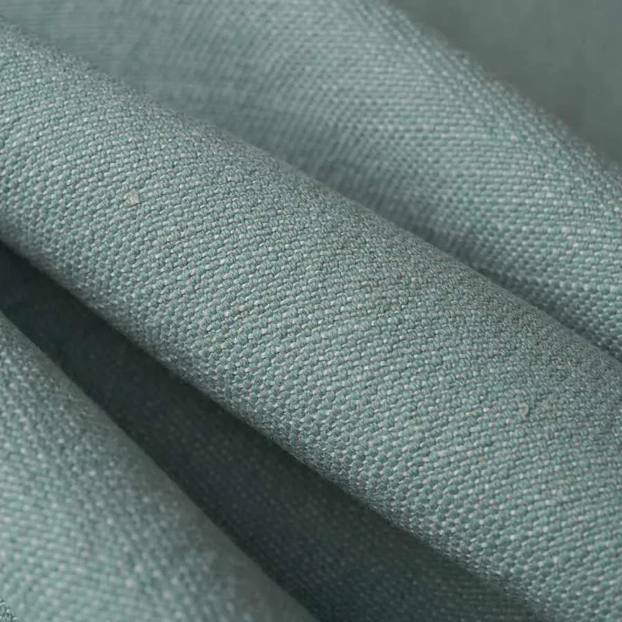 French General Ondine La Mer tissu ameublement indigo au mètre coton lin