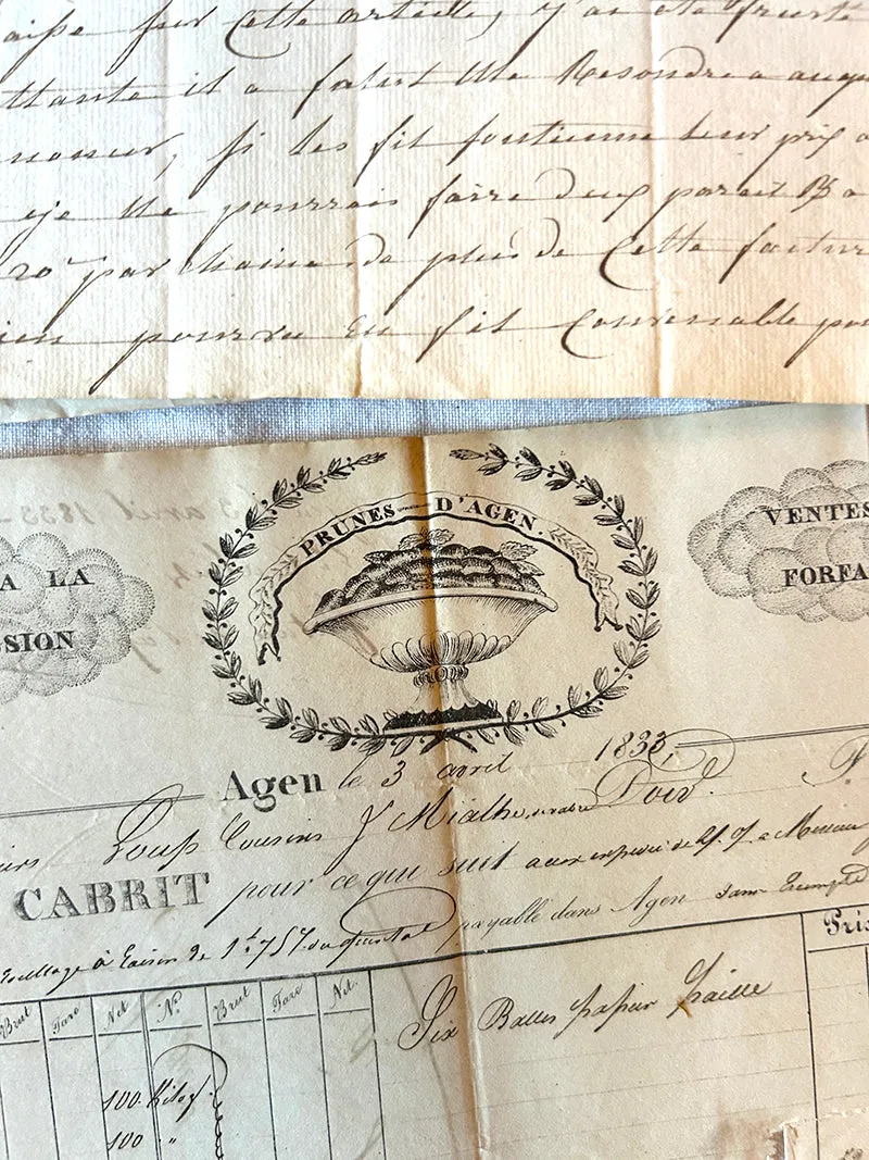 French General Courriers Papier Ancien lettres XIXe lot de 12