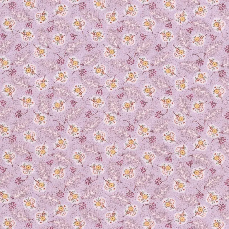 Yoko Saito 2026-03-A08 tissu coton violet au mètre