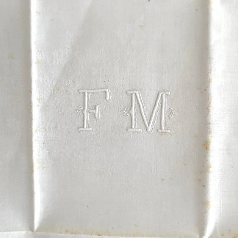 French General Found in France serviettes lin damassé FM lot 4