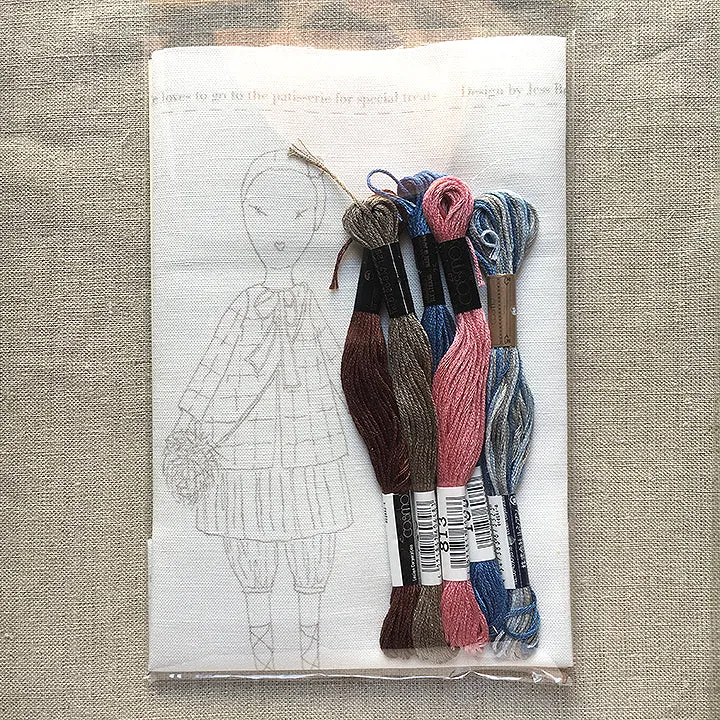French General Petite Maude kit broderie sampler lin Jess Brown