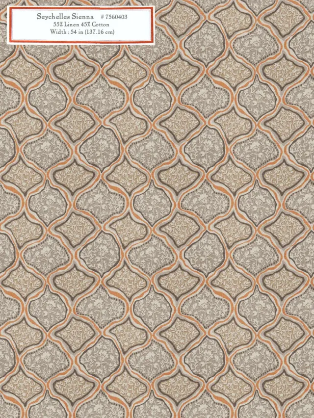 French General Seychelles Sienna tissu ameublement sienne