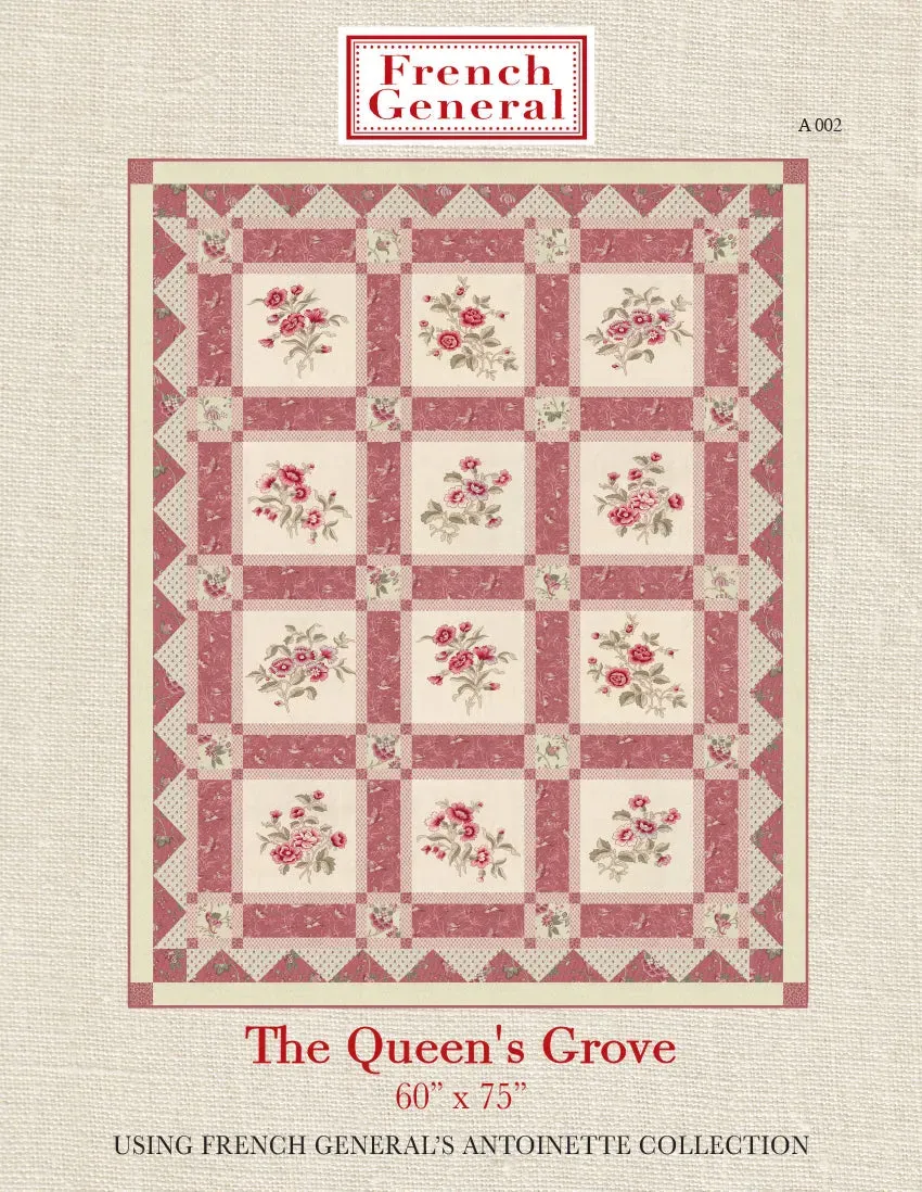 French General Antoinette Queens Grove patron quilt 60x75
