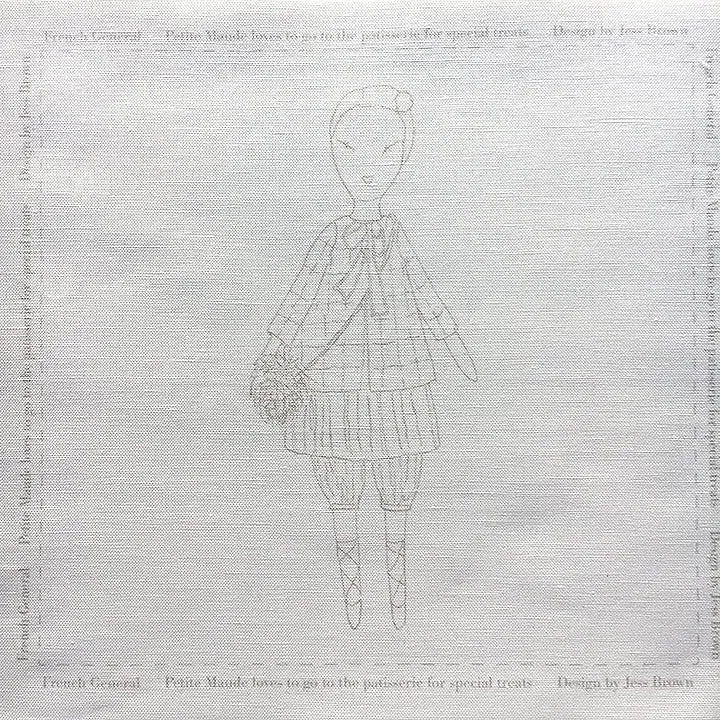 French General Petite Maude kit broderie sampler lin Jess Brown