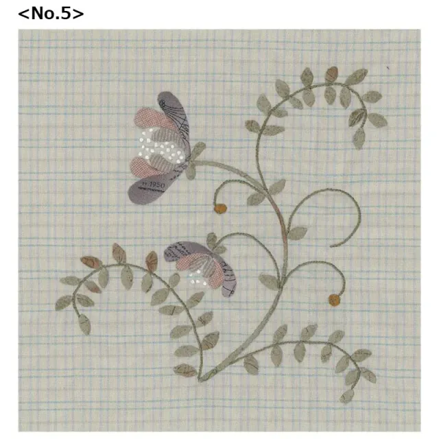 Yoko Saito fleur scandinave No.5 kit appliqué 30 cm