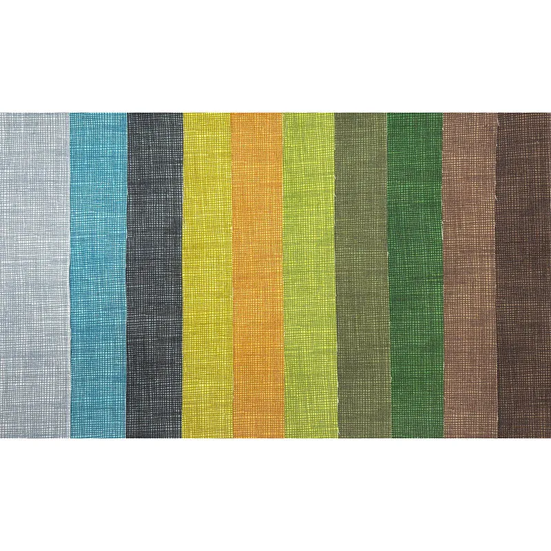 Yoko Saito 2601 set 10 tissus coton carreaux naturels + patron