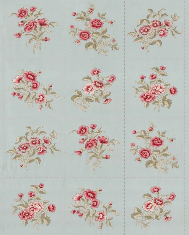French General Antoinette Panel Ciel Bleu 13958 13 tissu coton