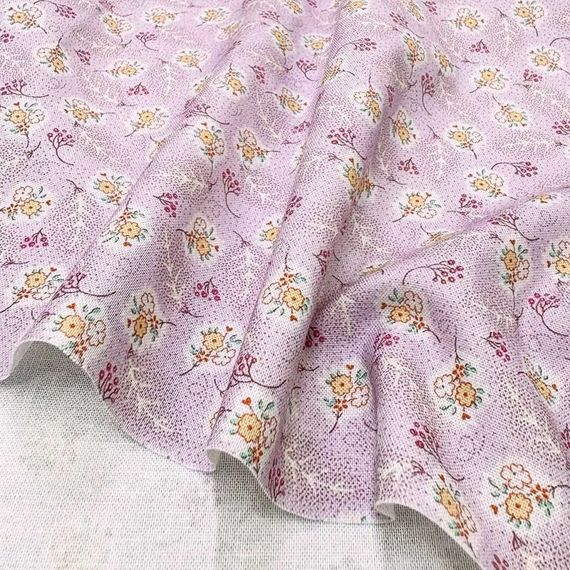 Yoko Saito 2026-03-A08 tissu coton violet au mètre