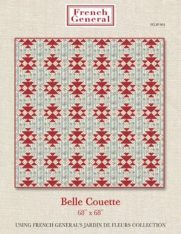French General Jardin de Fleurs Belle Couette patron quilt 68"