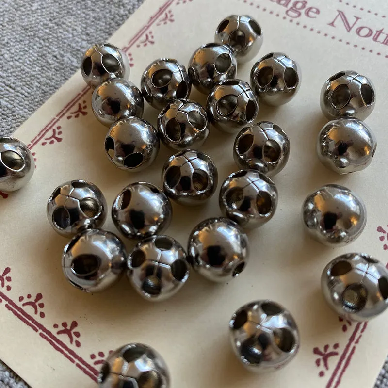 French General Vintage boutons métal argenté 10mm x24