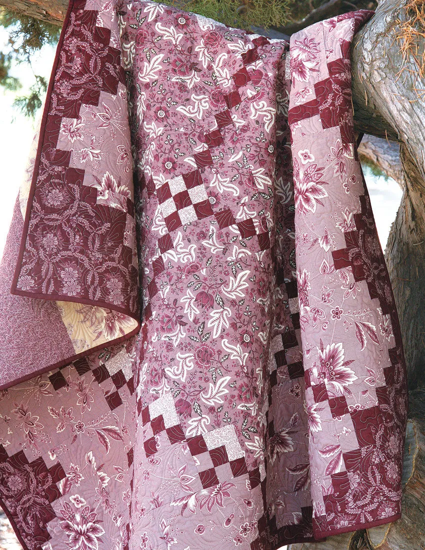 French General Ville Fleurie La Lavande patron quilt imprimé lavande