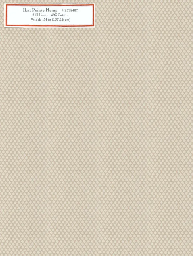 French General Ikat Pointe Hemp tissu d’ameublement au mètre ikat