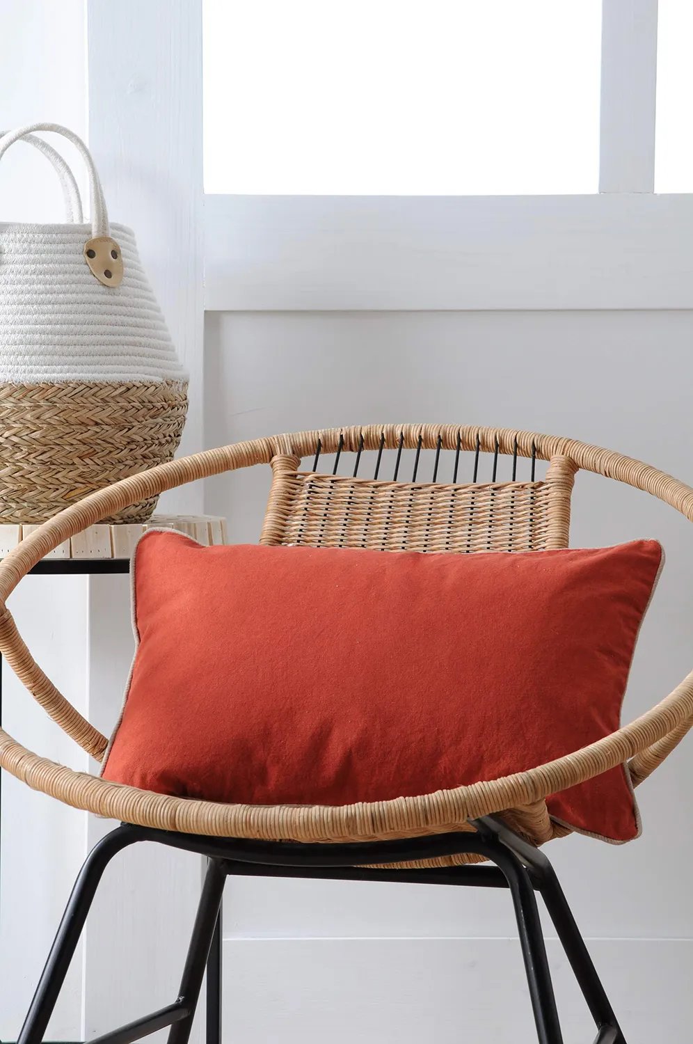 Stof Duo coussin 30x50 terracotta coton