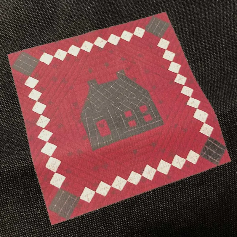 Yoko Saito tote bag maison toile épaisse B4 37x35 cm