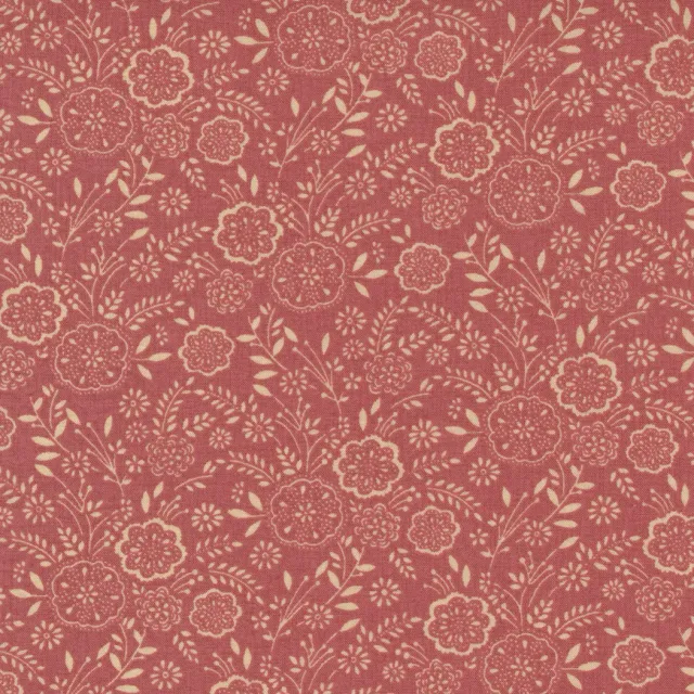 French General La Grande Soiree 13924 tissu coton rouge délavé