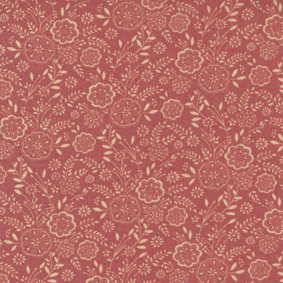 French General La Grande Soiree 13924 tissu coton rouge délavé
