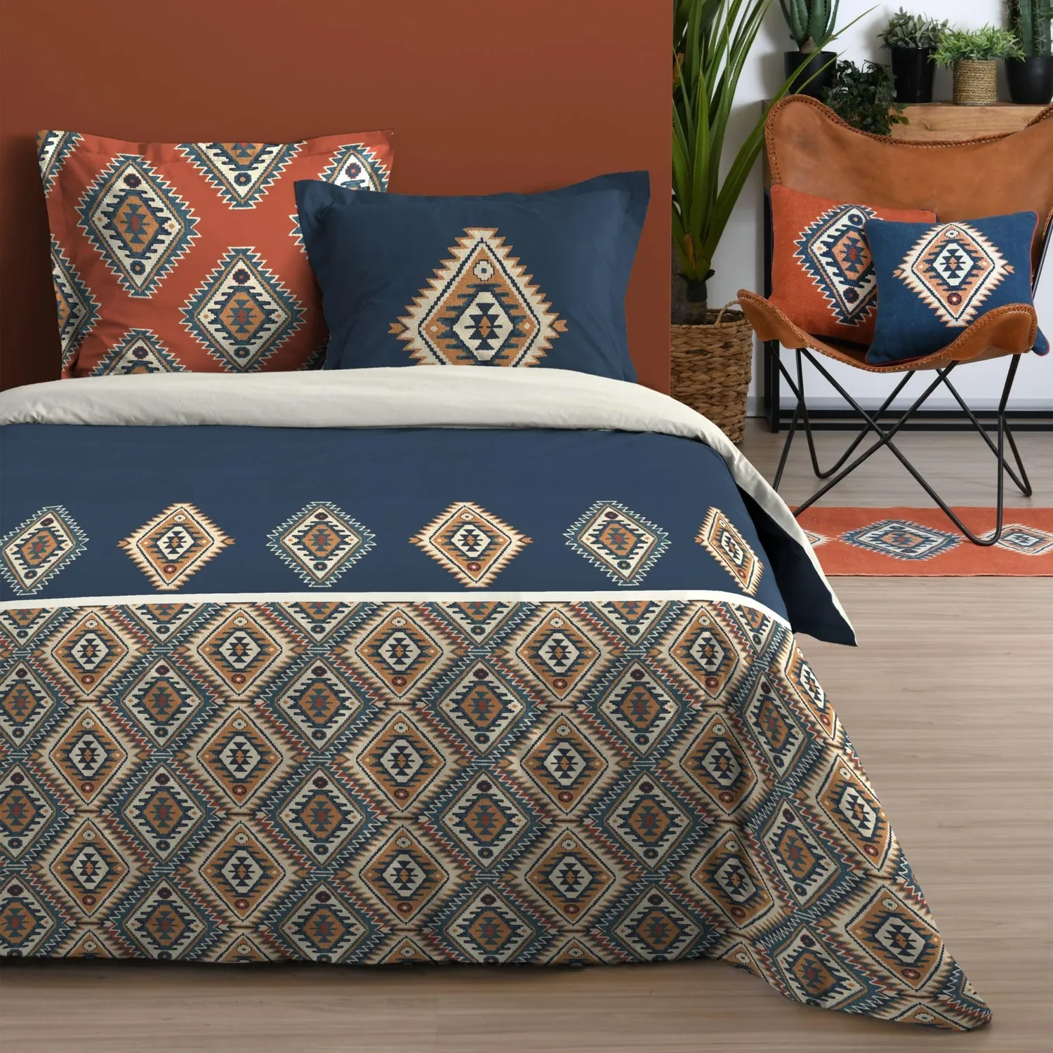 STOF Louisiane parure housse de couette 240x220 multicolore coton