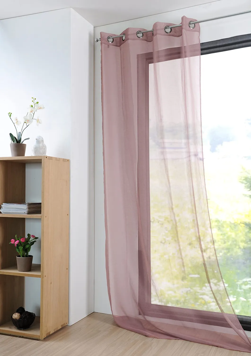 STOF Monna voile 135x260 cm denim polyester chiné
